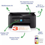 MULTIFUNZIONE EPSON Expression Home XP-3200 A4 4INK 33/15 PPM 100FF DUPLEX DISPLAY LCD USB2.0 WiFi Direct Epson Connect - immagine 2