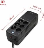 UPS ATLANTIS A03-PS1000 OnePower 1000VA(500W)Tecn Stepwave Off Line V.Out 200-243Vac 6P Schuko di cui 3 in backup e 3 in pro - immagine 5